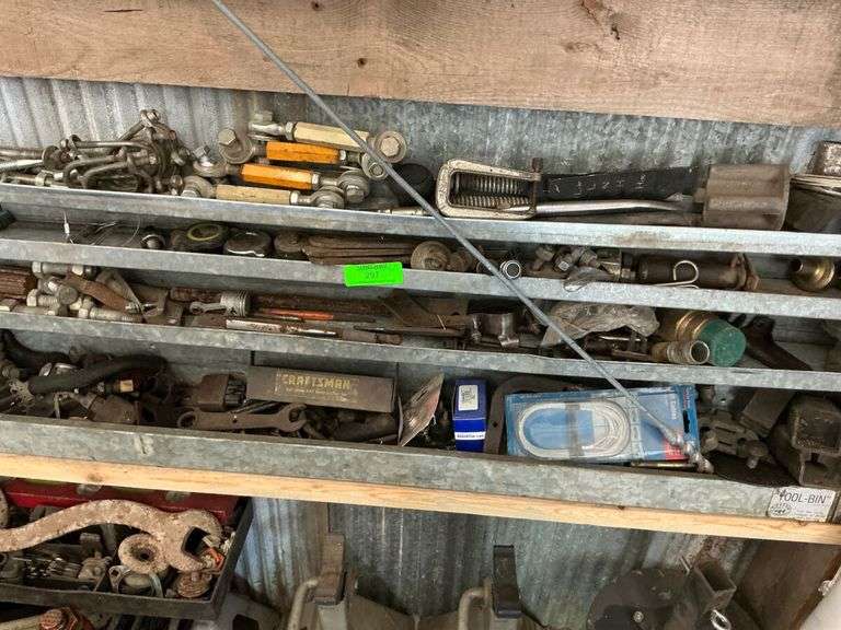 Assorted Garage Tools and Hardware image