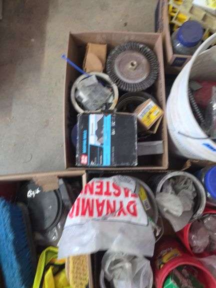 Mixed Lot of Hardware, Fasteners, Tools, and Safety Gear