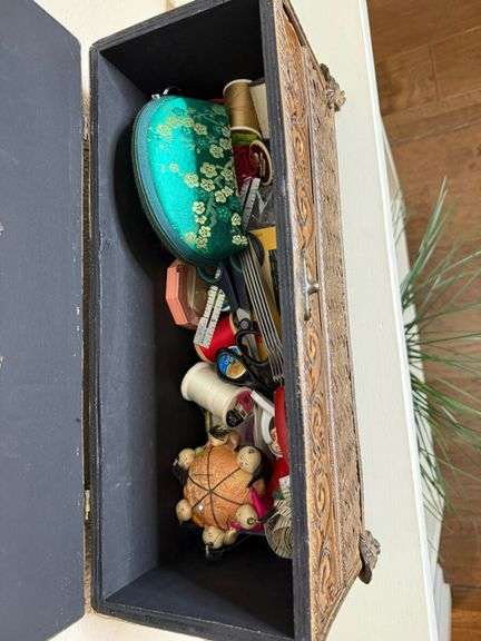 Decorative Box, Vases, and Artificial Plant