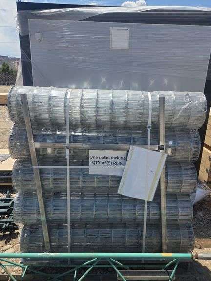 Pallet of (5) Rolls Hot-Dip Galvanized Welded Wire Mesh, 5ft x 66ft Each image