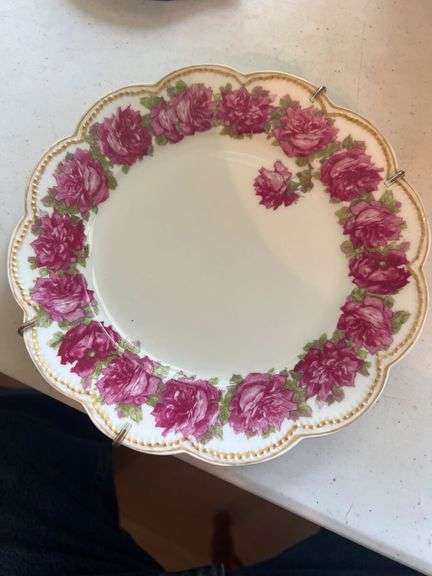Haviland France Dropped Rose Dinner Plates, Set of 3