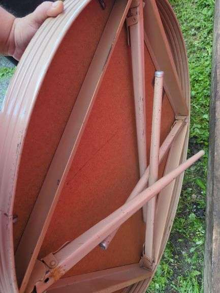 Two Assorted folding card tables