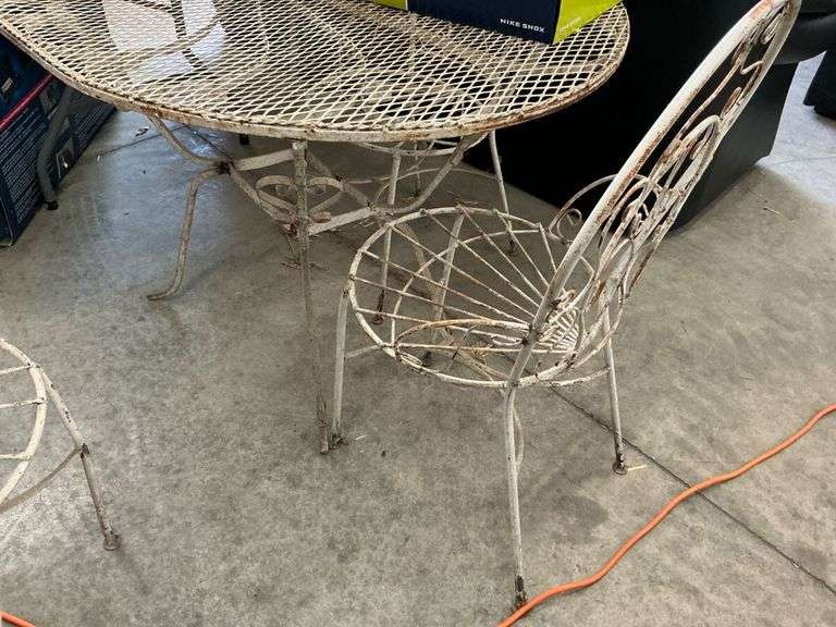 Metal Outdoor Patio Set - Table and Four Chairs