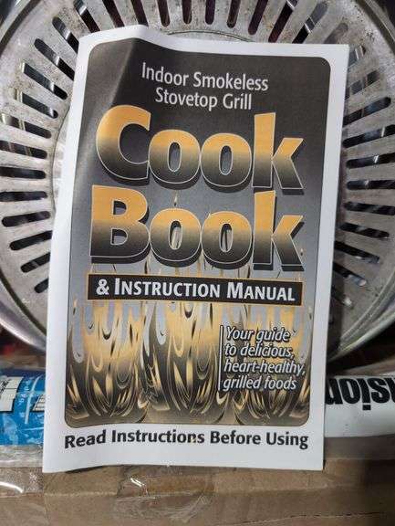 Grill It! Professional Model Indoor Smokeless Stove Top Grill with Cookbook