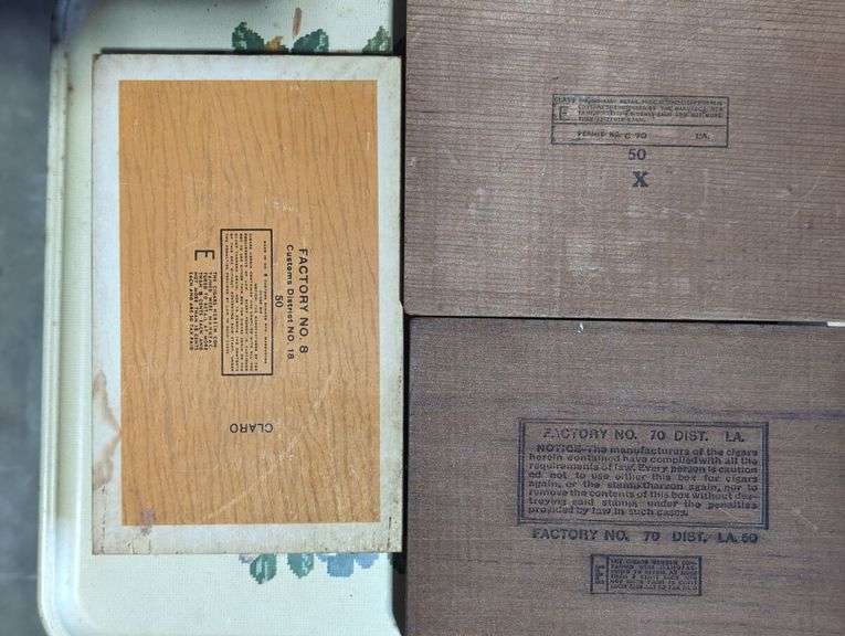 Vintage Cigar Boxes: Corina, Larks, and Bering