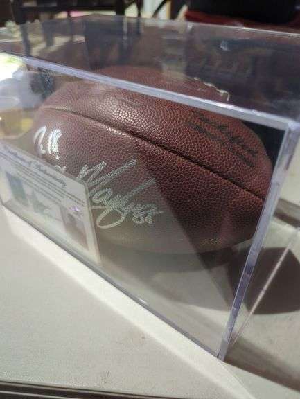 Peyton Manning & Marvin Harrison Autographed Football with Certificate of Authenticity