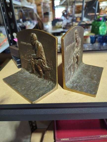 Three Bookends, Two Abraham Lincoln and One Elephant Farnan