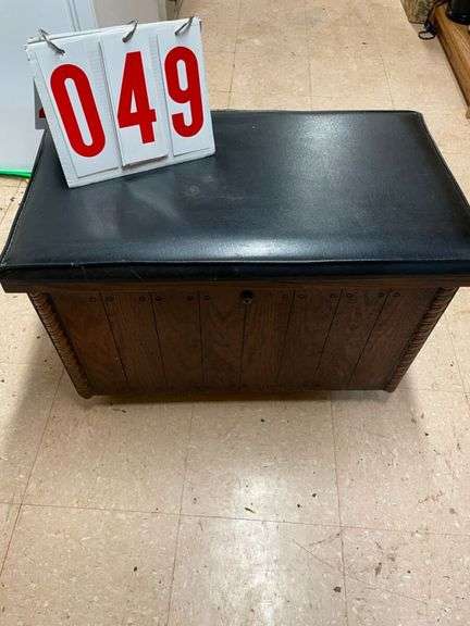 Lane Cedar Chest with Large Collection of Vinyl Records