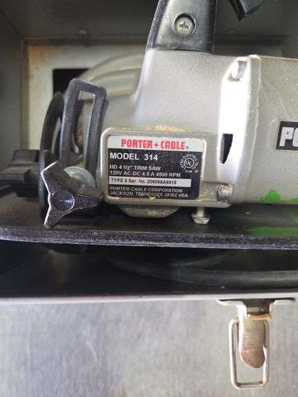 Porter Cable HD 4 1/2" Trim Saw Model 314 with Metal Case