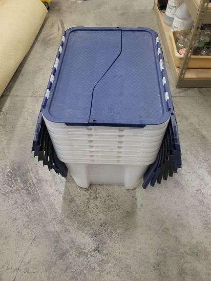Stack of Plastic Storage Totes