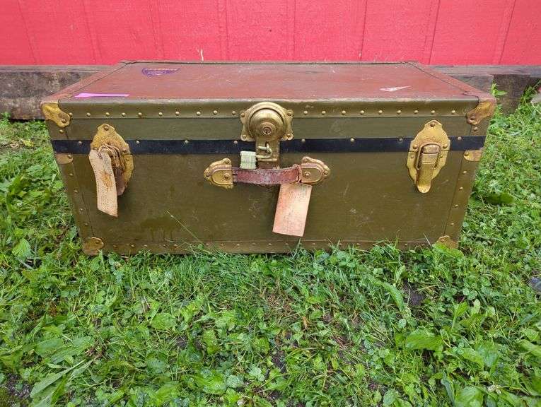 Metal Bound Steamer Trunk