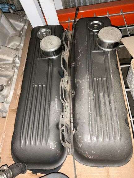 Mixed Lot of Engine Parts Including Valve Covers, Gaskets, and More