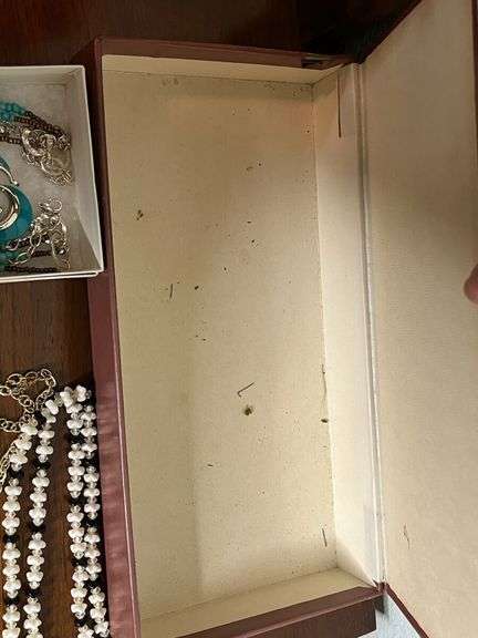 Assorted Costume Jewelry with Boxes and Trinket Box