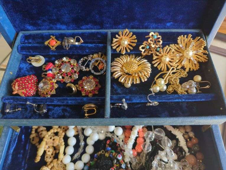 Costume Jewelry Collection in Decorative Box