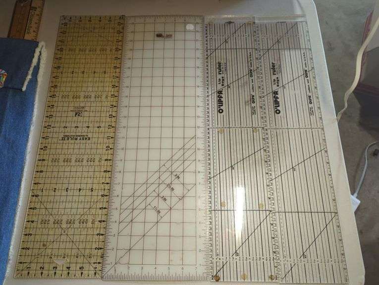 Sewing and Craft Supplies - Rulers and Fabric