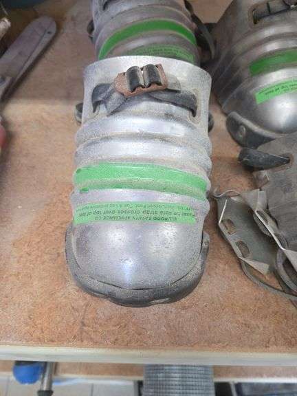 2 Pair of Ellwood Safety Appliance Co. Metal Instep Foot Guards