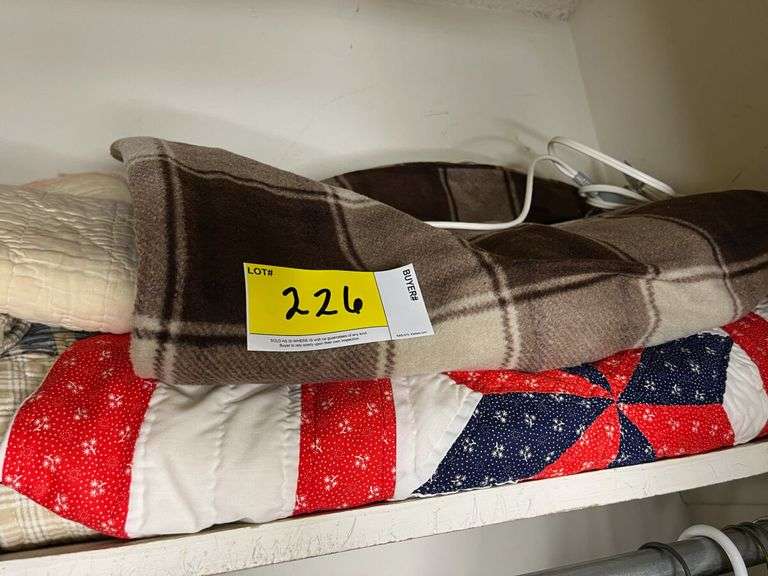 Assorted Quilts and Electric Blanket