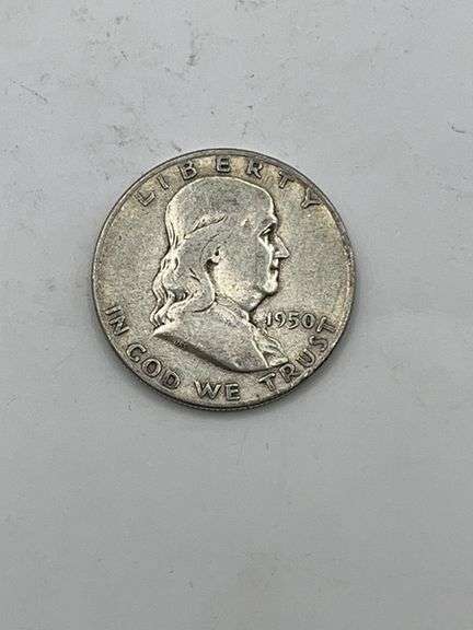 Five Franklin Half Dollars (1950-1962)
