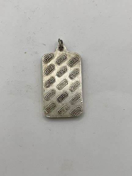 CITRA 1 oz. Fine Silver 999.0 Bar Pendant