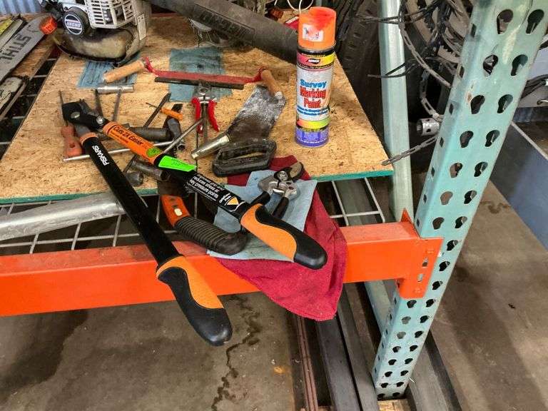 Mixed Tool Lot - Fiskars, Echo, Survey Marking Paint & More!