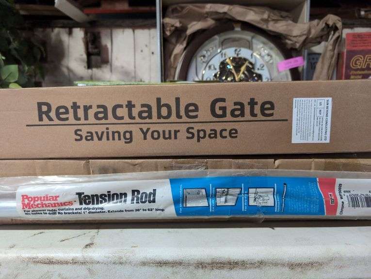 Retractable Baby Gate and Popular Mechanics Tension Rod