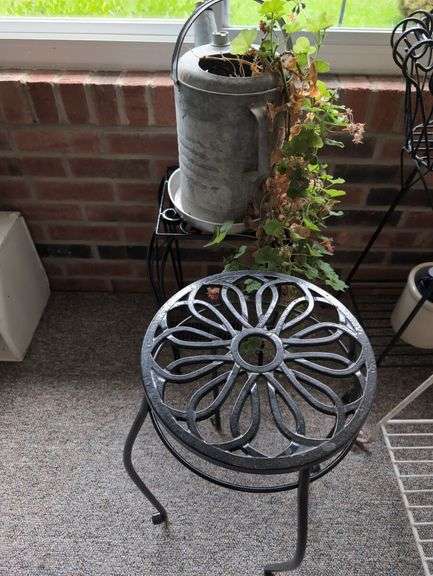 Assorted Plant Stands and Home Decor