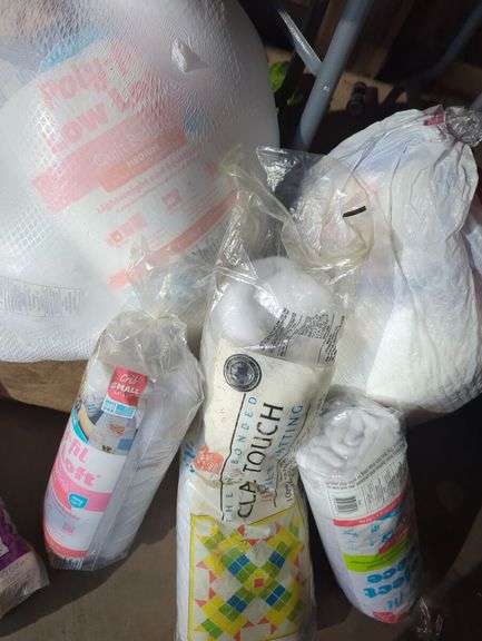 Large Lot of Assorted Fiberfill and Batting for Quilting & Crafts