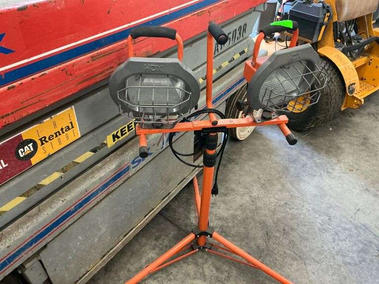 HDX Twin Head Work Light on Tripod Stand image