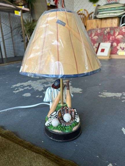 Baseball Lamp, Football, Tobacco Pipe and Baseball Glove