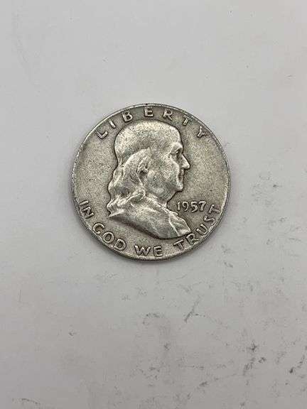 Group of Five Franklin Half Dollars