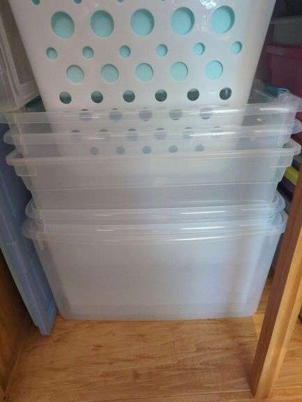Collection of Assorted Storage Containers and Bins