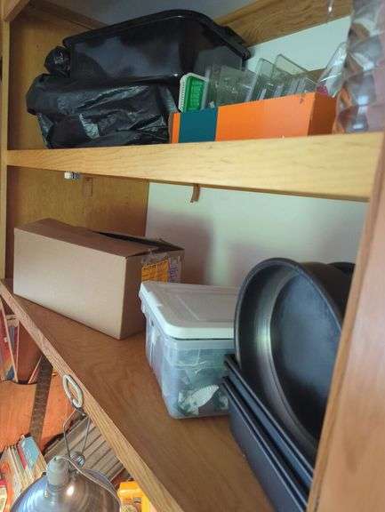 Collection of Kitchen Storage Containers, Jars, and Baking Pans