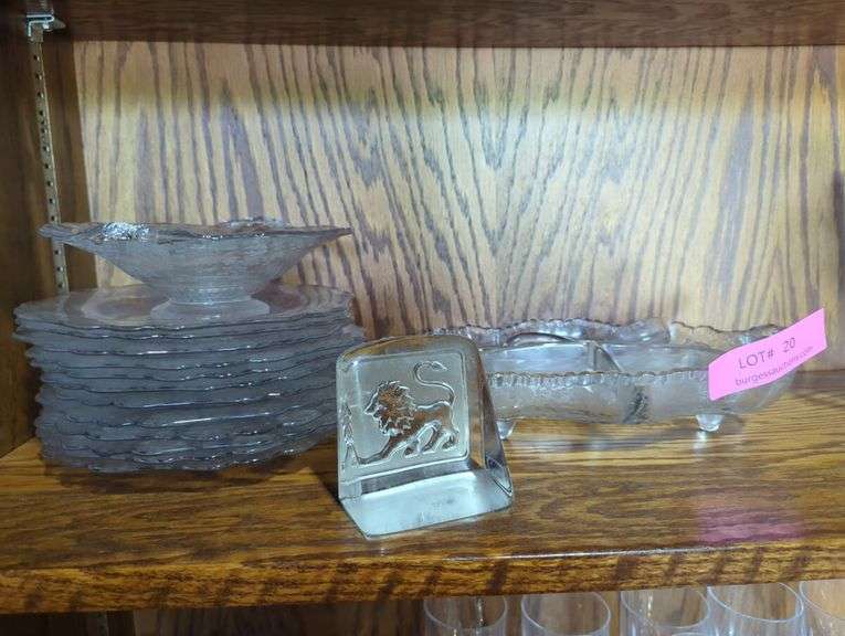 Etched Glassware Collection - Plates, Bowls, Goblets, and More