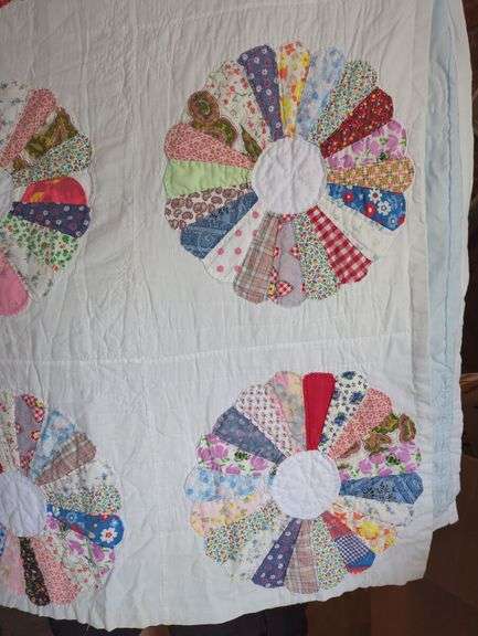 Handmade Patchwork Quilt with Floral Design