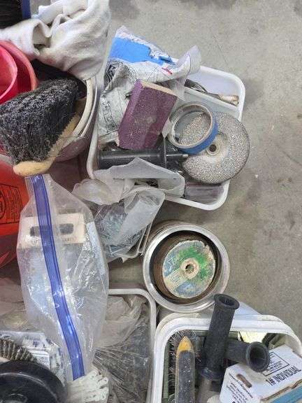 Assorted Power Tool Accessories: Grinding Wheels, Brushes, and More