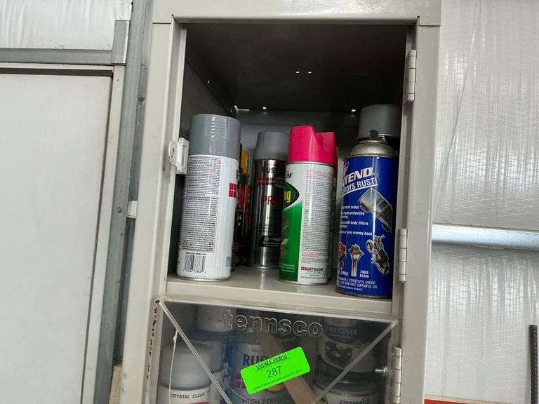 Tennsco Metal Storage Cabinet with Contents image