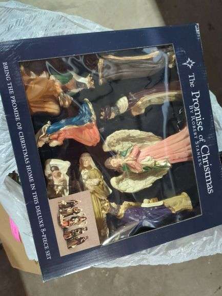 Christmas Decorations Box with Nativity Set