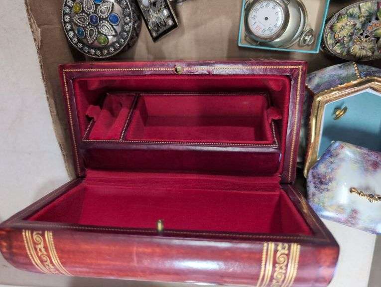 Mixed Lot: Decorative Boxes, Musical Prayer Box, Pocket Watches & More