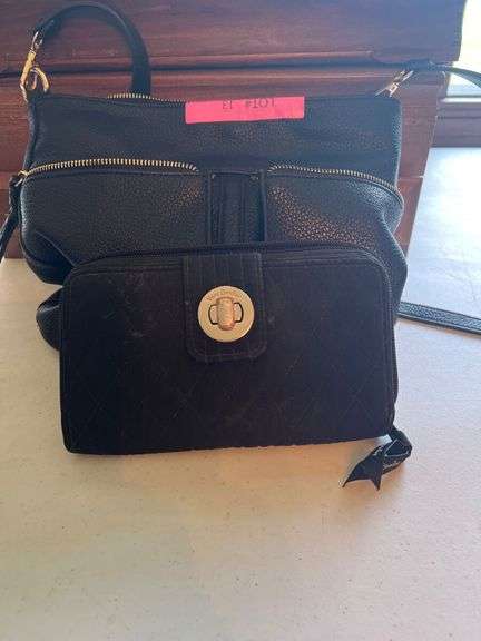Black Handbag and Vera Bradley Wallet