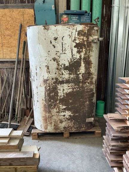 Large Metal Tank and Assorted Garden Tools