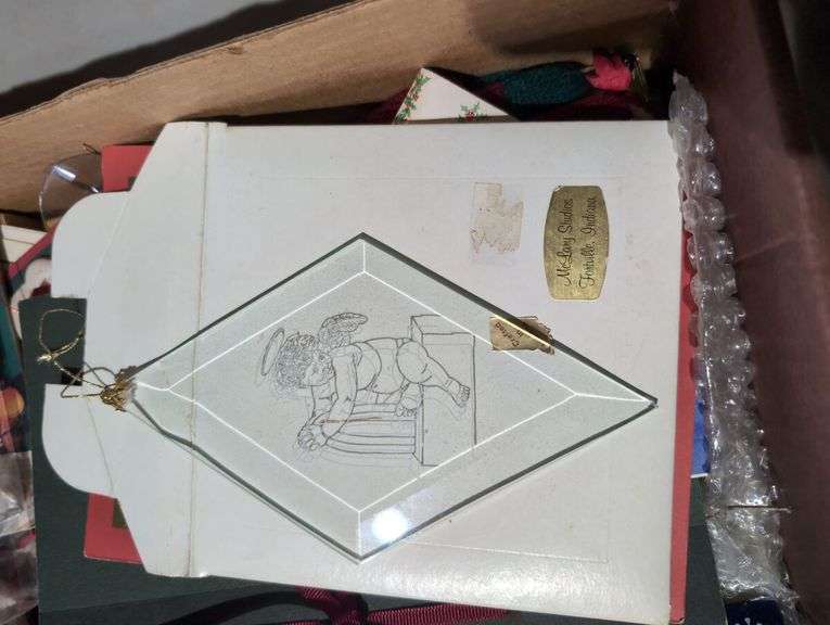 Box Lot of Christmas Decorations