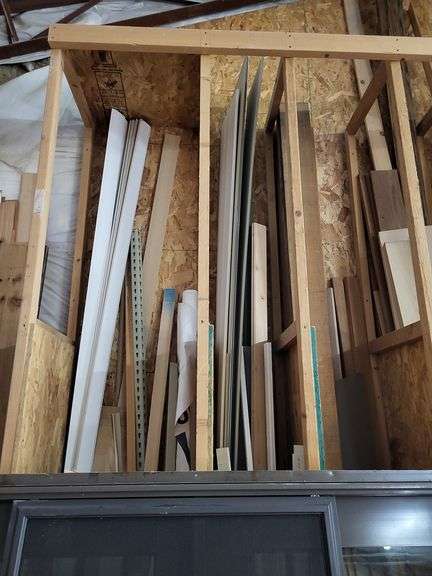 4 sections with lumber, some metal