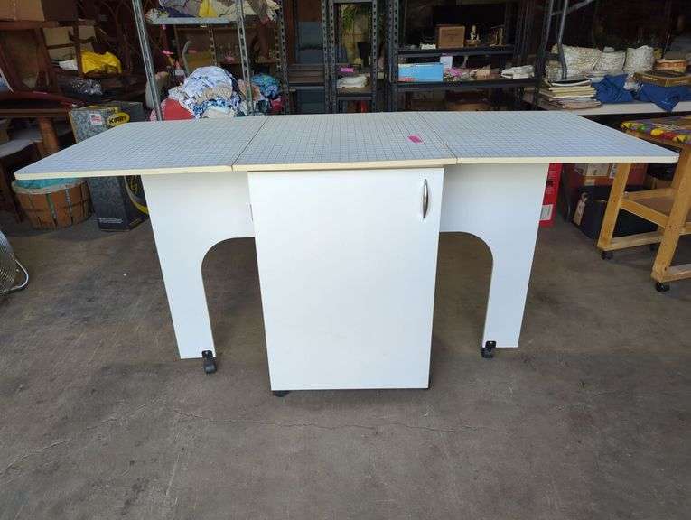 Sewing and Craft Table with Storage