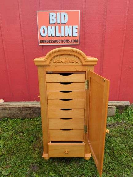 Wooden Jewelry Armoire Cabinet