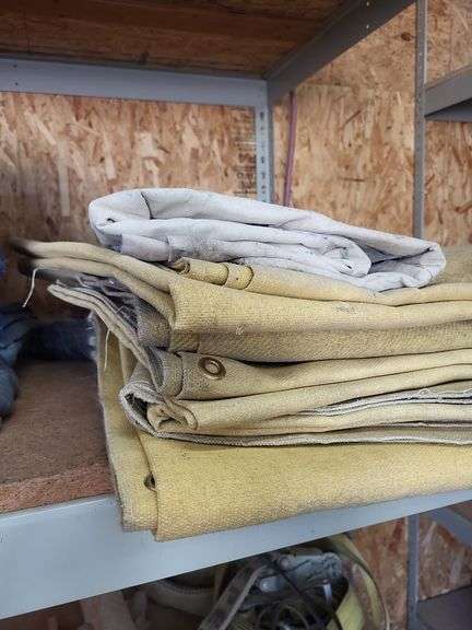 Lot of Various fireproof Tarps and Blankets