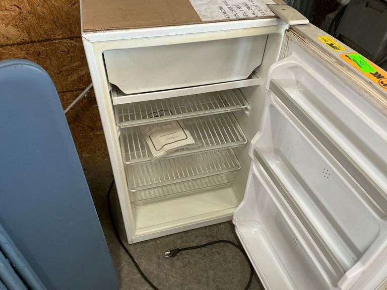 Compact Refrigerator with Racing Decals