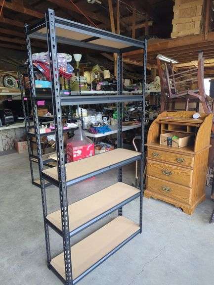 Metal Frame Shelving Units - Lot of Two