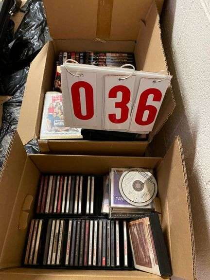 Box Lot of DVDs and CDs - Titles Including CSI, Shrek, American Pie
