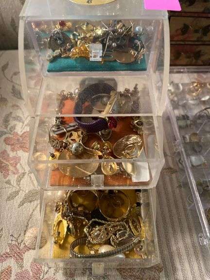 Costume Jewelry Collection with Rings, Necklaces, Earrings, and More