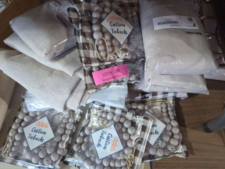 Lot of Curtain Tiebacks and curtains